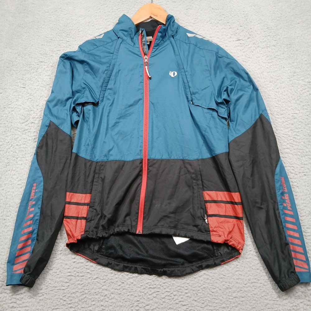 Pearl Izumi Elite Series Cycling Jacket Men's Medium Blue Black Red Windbreaker